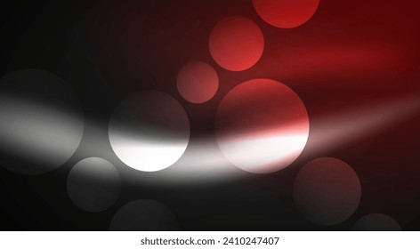 Shiny Light Neon Bubble Circles. Vector illustration For Wallpaper, Banner, Background, Card, Book Illustration, landing page
