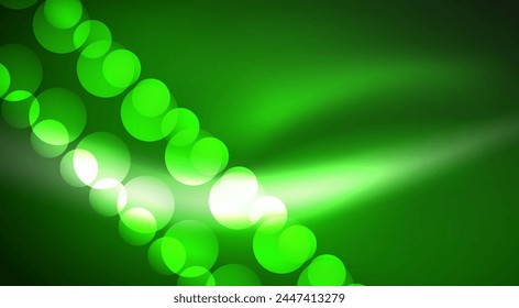 Shiny Light Neon Bubble Circles. Vector illustration For Wallpaper, Banner, Background, Card, Book Illustration, landing page