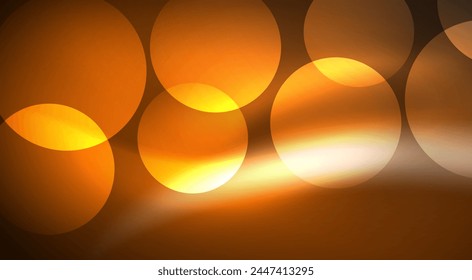 Círculos de burbujas de neón brillante. Ilustración vectorial Para Fondo de pantalla, Anuncio, Fondo, Tarjeta, Ilustración de libro, página de destino