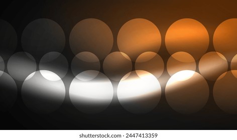 Shiny Light Neon Bubble Circles. Vector illustration For Wallpaper, Banner, Background, Card, Book Illustration, landing page
