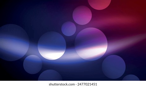 Shiny Light Neon Bubble Circles. Vector illustration For Wallpaper, Banner, Background, Card, Book Illustration, landing page