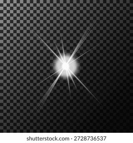 Proyección de luz brillante. Efecto láser brillante con destello abstracto, foco y rayo de brillo. Png transparente para fondo festivo, espectáculo escénico o ilustración mágica de concierto