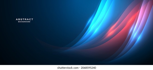 Luces brillantes de fondo abstracto. Concepto de tecnología azul. ilustración vectorial.