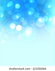 shiny lights cool blue celebration background - winter concept