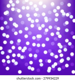 Shiny lights on purple background