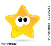 Shiny little happy star smiling vector illustration