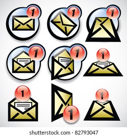 shiny mail buttons