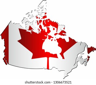 Shiny map of the Canada - Illustration