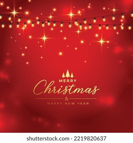 shiny merry christmas celebration event background with lights 