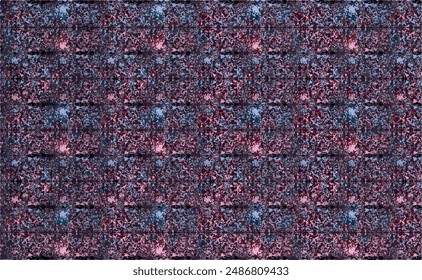 Patrón De Malla Brillante Y Textura Grunge Con Sincronización Ornamental En Repetición. Con Efecto De Desenfoque En Ilustración 2D. EPS 10. ¡Batik! Asiática. Fondo Abstractas. Patrón de fondo. Único tradicional. Textura boho