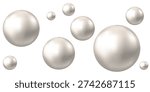 Shiny metal ball. Chrome, silver or aluminum  3d sphere isolated on white background. Realistic glossy round bubble. Gray molecule. Vector light pearl or orb illustration.