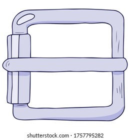 the shiny metal belt buckle