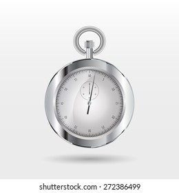 Shiny Metal Stopwatch For Your Design