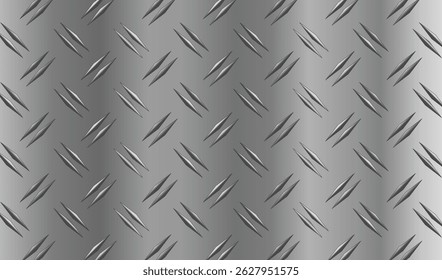 shiny metal tread diamond plate pattern steel texture illustration gray wallpaper wide background
