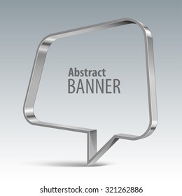 Shiny metal vector banner. eps 10