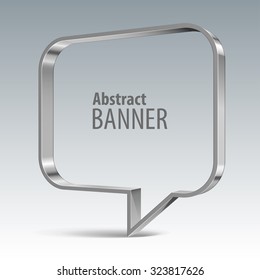 Shiny metal vector vector banner. eps 10