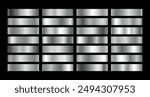 Shiny Metallic Chrome Steel Gradient Swatches Collection