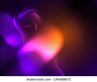 Shiny metallic neon waves vector design, abstract techno futuristic illustration