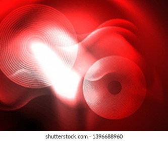 Shiny metallic neon waves vector design, abstract techno futuristic illustration
