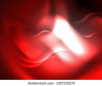 Diseño vectorial de ondas de neón metálicas brillantes, ilustración abstracta tecno futurista