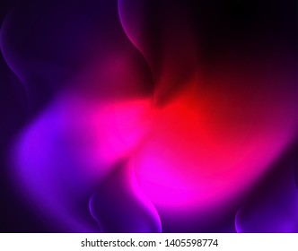 Diseño vectorial de ondas de neón metálicas brillantes, ilustración abstracta tecno futurista