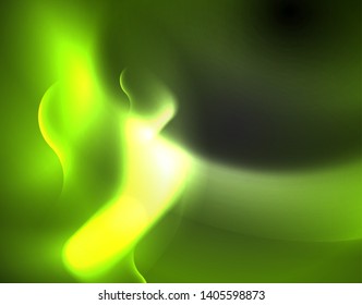 Shiny metallic neon waves vector design, abstract techno futuristic illustration