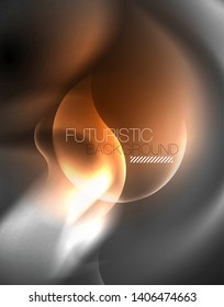 Diseño vectorial de ondas de neón metálicas brillantes, ilustración abstracta tecno futurista