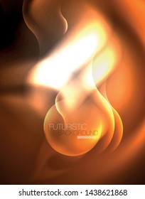 Shiny metallic neon waves vector design, abstract techno futuristic illustration