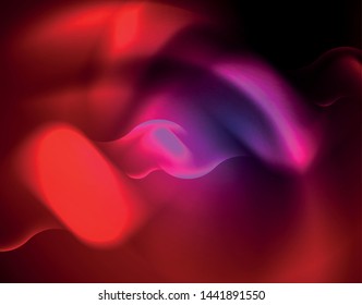 Shiny metallic neon waves vector design, abstract techno futuristic illustration