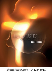 Shiny metallic neon waves vector design, abstract techno futuristic illustration