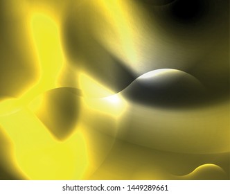 Shiny-metallische Neonwellen Vektordesign, abstrakte Techno-futuristische Illustration