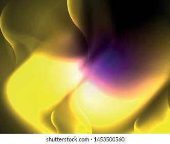 Shiny-metallische Neonwellen Vektordesign, abstrakte Techno-futuristische Illustration