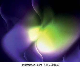 Diseño vectorial de ondas de neón metálicas brillantes, ilustración abstracta tecno futurista