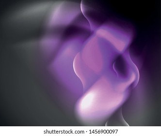 Shiny metallic neon waves vector design, abstract techno futuristic illustration
