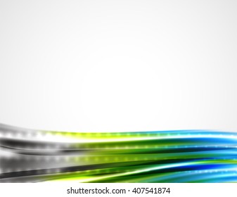 Shiny metallic wave curtain. Abstract background, vector