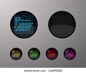 SHINY METALLIC WEB COMPUTER AND INTERNET BUTTONS