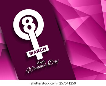 Shiny modern background design of Women's day. Vector illustration 