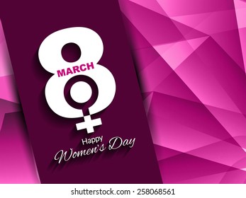 Shiny modern background design of Women's day. Vector illustration