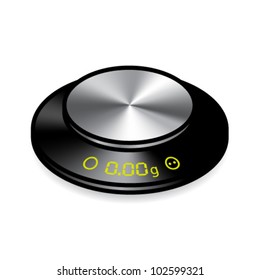A shiny modern digital balance/scales for the home or office.