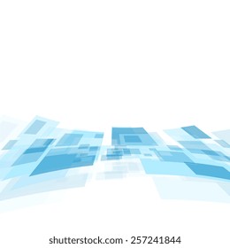 Shiny motion tech blue background. Vector design