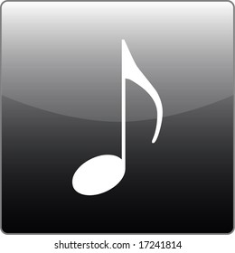 A shiny music button