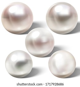 Shiny natural sea pearl with light effects