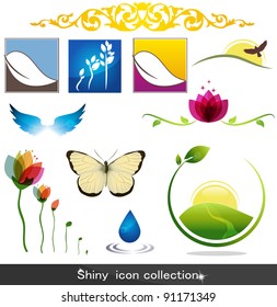 Shiny nature icons