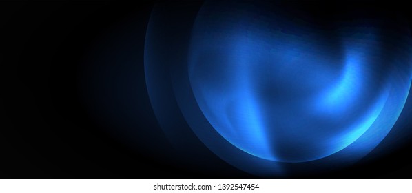 Shiny Neon kreist abstrakter Hintergrund, Vektorvorlage