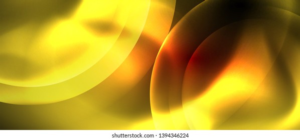 Shiny neon circles abstract background, vector template