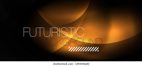 Shiny neon circles abstract background, vector template