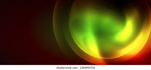 Shiny Neon kreist abstrakter Hintergrund, Vektorvorlage