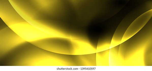 Shiny neon circles abstract background, vector template