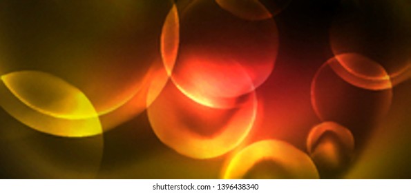 Shiny neon circles abstract background, vector template