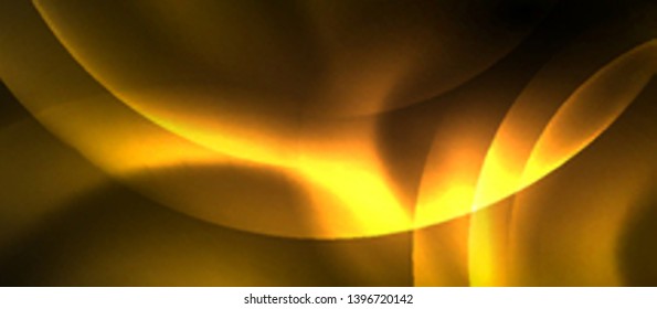 Shiny neon circles abstract background, vector template